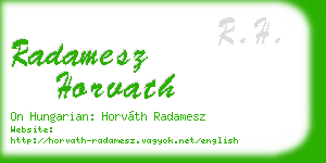 radamesz horvath business card